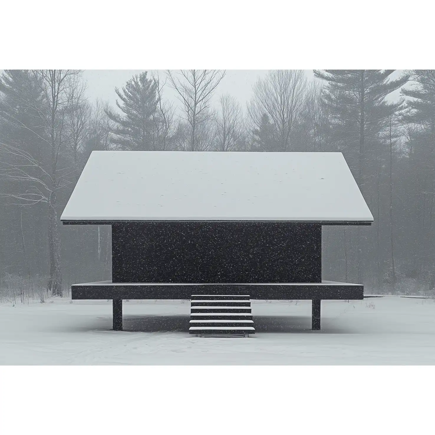 RECHERCHE_Etude pour un habitat minimal en forêt_Image