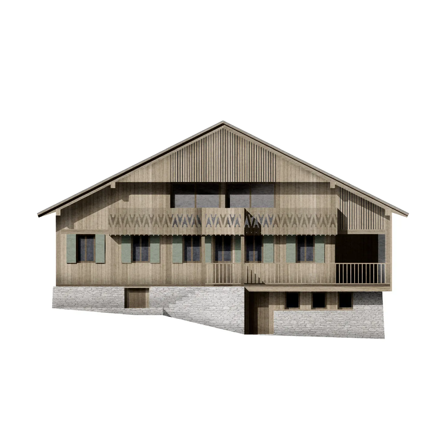 TRANSFORMATION_Rénovation d'un chalet à Abondance_Elévation